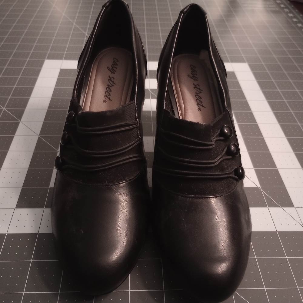Black vintage Victorian style boots